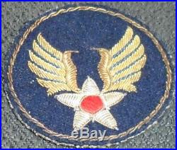 Ww2- U. S. Army Air Force Patch Bullion Made In Theater Original, Looks Great