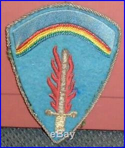 Ww2 U. S. Army Shaef Bullion Patch Original, Great Piece