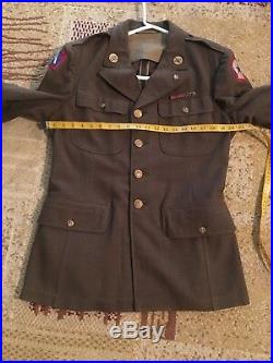 Ww2 Us Army Em Wool Jacket 5 Th Army Patch Big Size
