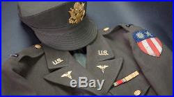 Ww2 Us Army Flight Nurse Uniform & Cap, Theater-made Cbi Patch