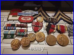 Ww2 Us Army Group Sterling Silver Cib-senior Jump Wings Medals-jump Patchs Rare