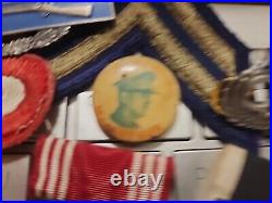 Ww2 Us Army Group Sterling Silver Cib-senior Jump Wings Medals-jump Patchs Rare