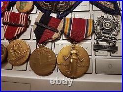 Ww2 Us Army Group Sterling Silver Cib-senior Jump Wings Medals-jump Patchs Rare