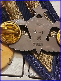 Ww2 Us Army Group Sterling Silver Cib-senior Jump Wings Medals-jump Patchs Rare