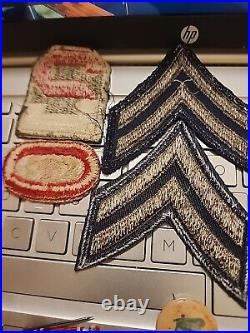 Ww2 Us Army Group Sterling Silver Cib-senior Jump Wings Medals-jump Patchs Rare