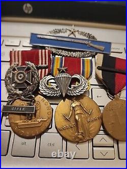 Ww2 Us Army Group Sterling Silver Cib-senior Jump Wings Medals-jump Patchs Rare