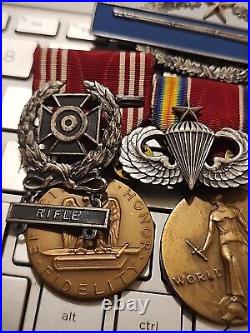 Ww2 Us Army Group Sterling Silver Cib-senior Jump Wings Medals-jump Patchs Rare