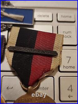 Ww2 Us Army Group Sterling Silver Cib-senior Jump Wings Medals-jump Patchs Rare