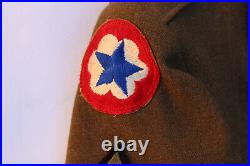 Ww2 Us Army Military Jacket 35r With Insignia & Patches
