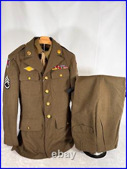 Ww2 Us Army Tunic With Western Pacific Forces & 14th Corps Patches Group