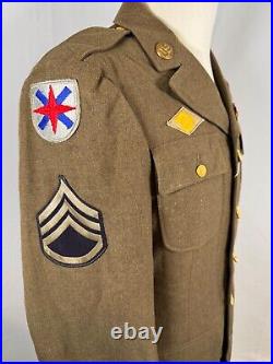 Ww2 Us Army Tunic With Western Pacific Forces & 14th Corps Patches Group