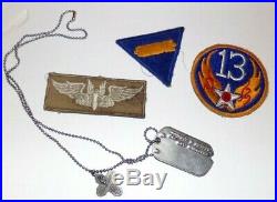 Ww 2 Us Army Air Corp 13th Air Force Aerial Gunner Group Named Dog Tag Sourdry
