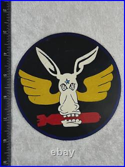 Wwii Era Us Air Army 347th Bombardment Squadron Hand Painted Leather Patch