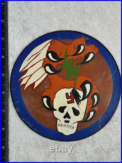 Wwii Era Us Air Army 351st Fighter Squadron Hand Painted Leather Patch