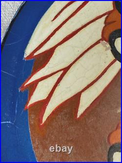 Wwii Era Us Air Army 351st Fighter Squadron Hand Painted Leather Patch