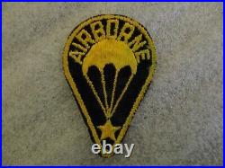 Wwii / Korea Original Us Army Airborne Patch Black/gold Master Jumper/training