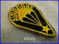 Wwii / Korea Original Us Army Airborne Patch Black/gold Master Jumper/training