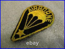 Wwii / Korea Original Us Army Airborne Patch Black/gold Master Jumper/training