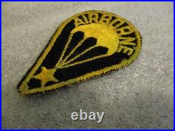 Wwii / Korea Original Us Army Airborne Patch Black/gold Master Jumper/training