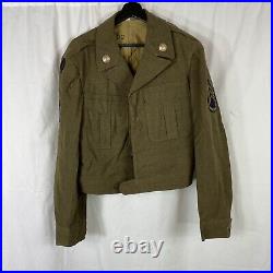 Wwii US Army Ike Jacket 6th Inf Div & Bullion 1st Corp Patch