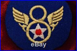 Wwii U. S. 8th Army Air Force Patch British Made, Stubby Wing Type