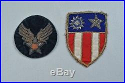 Wwii U. S. Army Air Corps Theater Made Cbi Shoulder Sleeve Insignia Pair