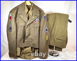Wwii Us Army Military Police Uniform Shaef & First Army Patches