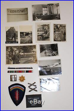 Wwii Us Army Officer Shaef Grouping German Made Patch And Pictures