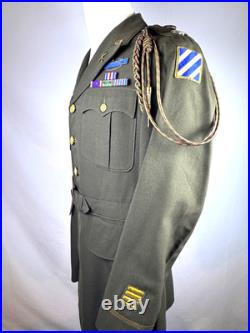 Wwii Us Army Oficer Tunic 3rd Infantry Division 15th Regt. Named & Dated