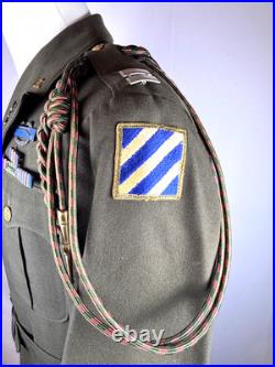 Wwii Us Army Oficer Tunic 3rd Infantry Division 15th Regt. Named & Dated