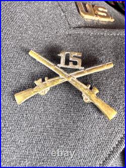 Wwii Us Army Oficer Tunic 3rd Infantry Division 15th Regt. Named & Dated