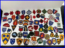 Wwii Us Army Patch Lot (69) Infantry, Airborne & Calvalry Divisions Original