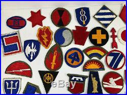 Wwii Us Army Patch Lot (69) Infantry, Airborne & Calvalry Divisions Original