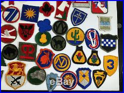 Wwii Us Army Patch Lot (69) Infantry, Airborne & Calvalry Divisions Original