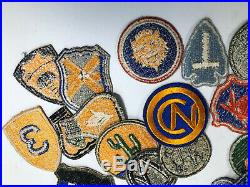 Wwii Us Army Patch Lot (69) Infantry, Airborne & Calvalry Divisions Original