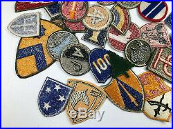 Wwii Us Army Patch Lot (69) Infantry, Airborne & Calvalry Divisions Original