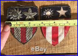 X 2 Vintage WWII US Army Air Force CIB China Burma India Flying Tigers Patches