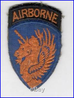Xtra Rare Greenback WW 2 US Army 13th Airborne Patch Attached Tab Inv# V574